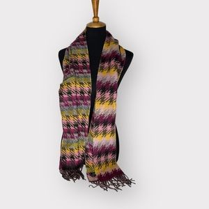 Cashmink colorful argyle plaid scarf